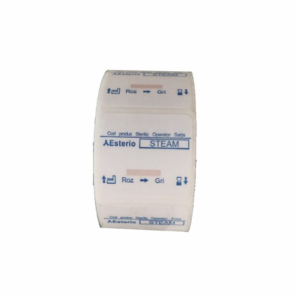 Etichete dublu adezive in rola 29x28mm pentru sterilizarea cu abur scriere manuala