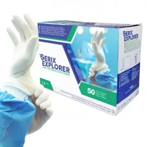 set 50 perechi manusi chirurgicale sterile latex pudrate serix explorer 65 s