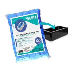 set rezerve protectie incaltaminte pentru orice dispenser automat 15x52cm blue 100 buc serix