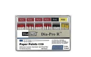 Conuri hartie reciproc R25 asortate 25-50 Dia-ProR DiaDent