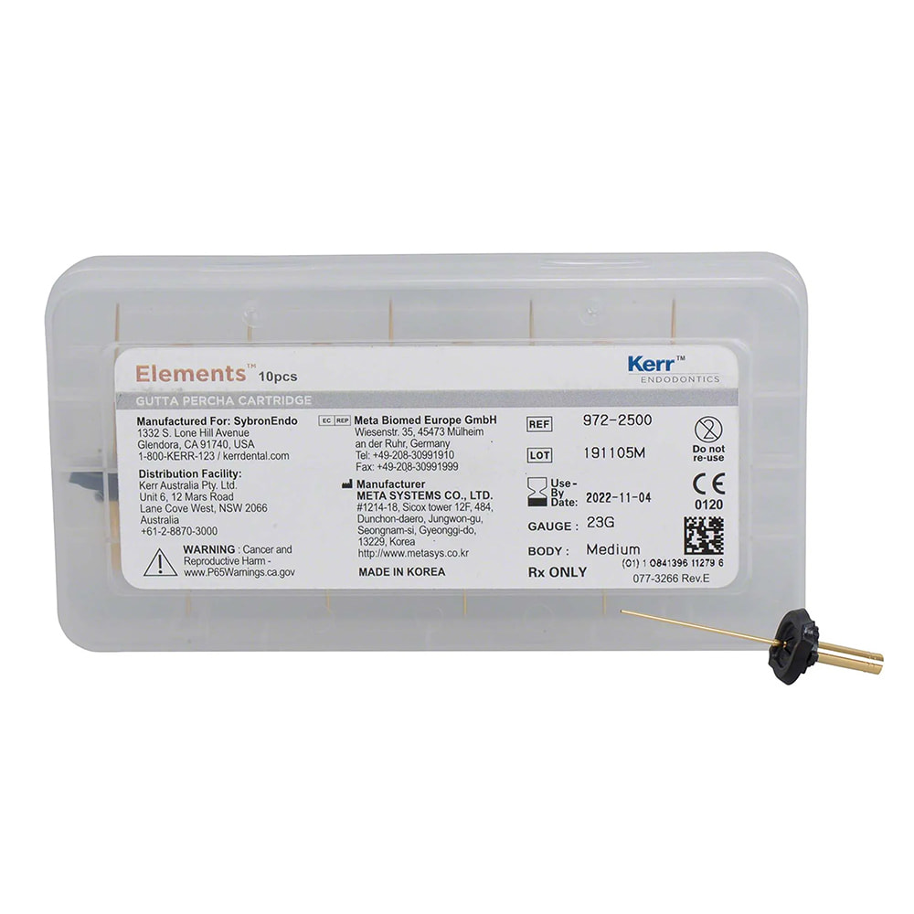 Cartus gutaperca Elements Medium 23GA set 10 bucati Kerr 1 Cartus gutaperca Elements Medium 23GA set 10 bucati Kerr