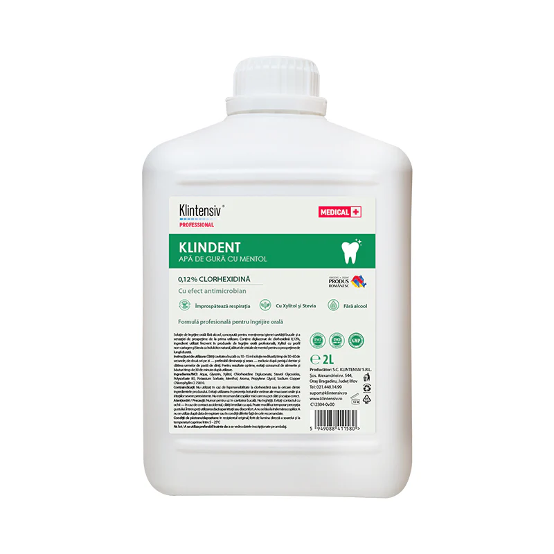 KLINDENT Apa de gura profesionala cu Clorhexidina 0,12% 8 KLINDENT Apa de gura profesionala cu Clorhexidina 0,12% - imagine 8