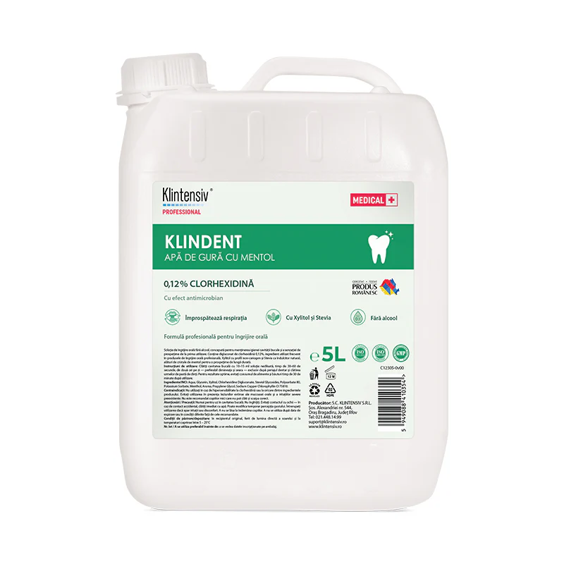 KLINDENT Apa de gura profesionala cu Clorhexidina 0,12% 9 KLINDENT Apa de gura profesionala cu Clorhexidina 0,12% - imagine 9