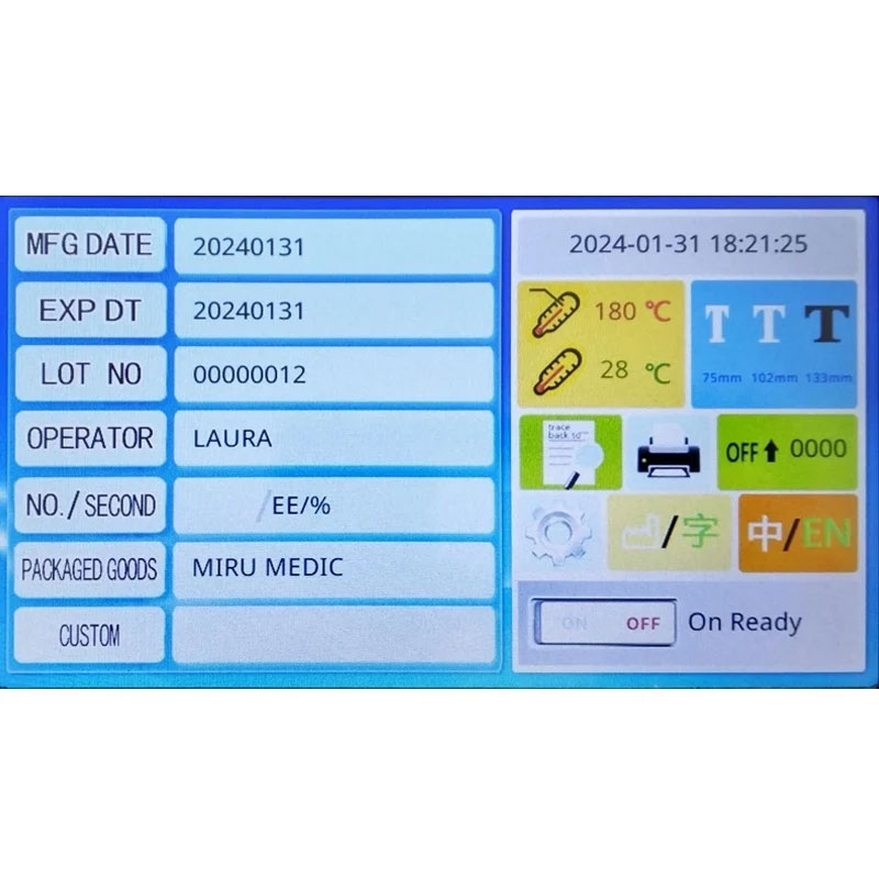 Sigilator cu imprimantă pentru pungi Selima Woson 4 Sigilator cu imprimantă pentru pungi Selima Woson - imagine 4