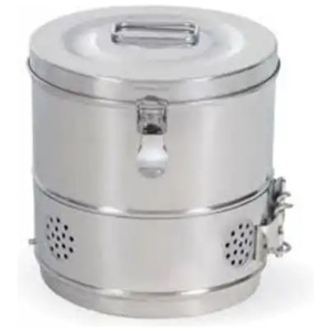 Casoleta sterilizare cu capac din inox 140x140