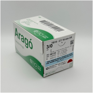 FIR SUTURĂ NERESORBABIL MĂTASE NEGRU 75 cm 3/8 Triunghi – Arago