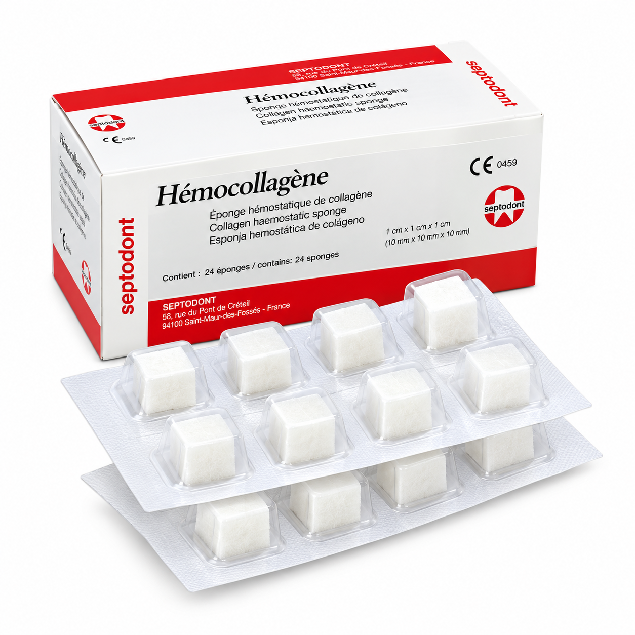 Bureti hemostatici Hemocollagene 24 buc