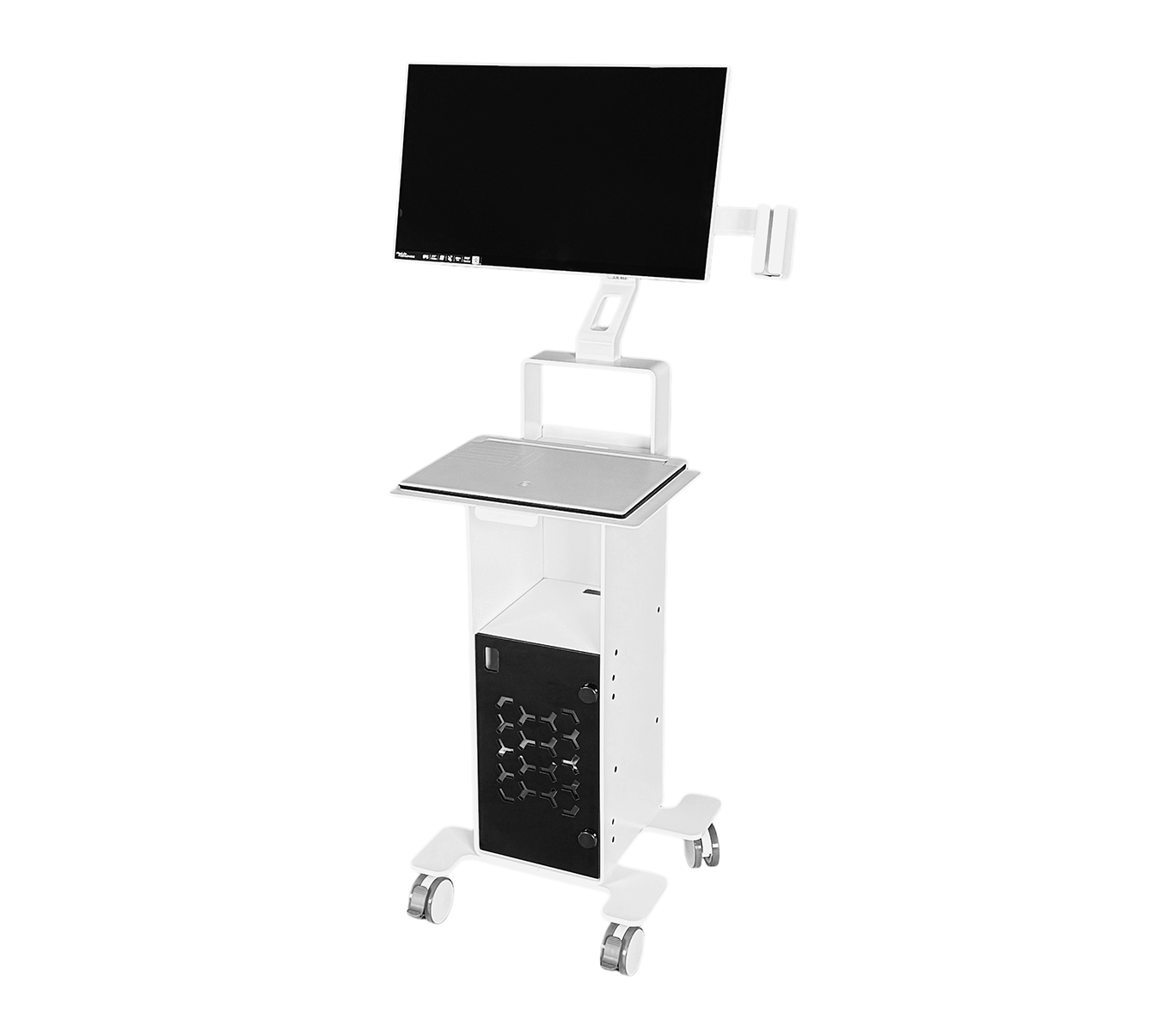 Lite Cart – Cart mobil pentru scaner intraoral, laptop și monitor 2 Lite Cart – Cart mobil pentru scaner intraoral, laptop și monitor - imagine 2