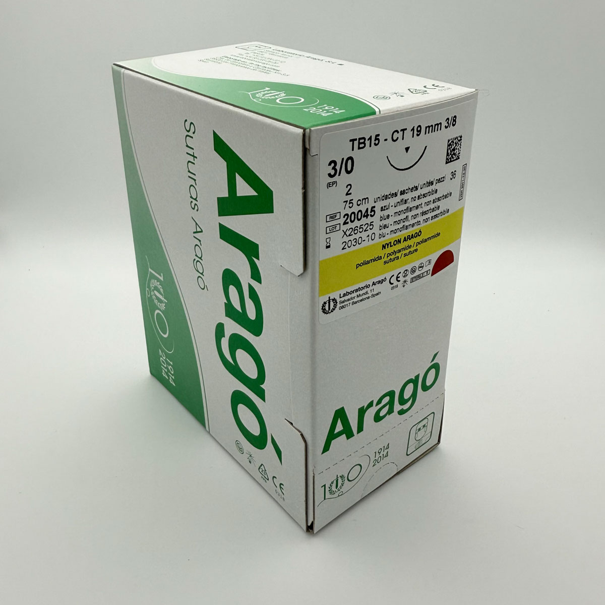 FIR SUTURĂ NERESORBABIL MONOFILAMENT DE POLIAMIDĂ 75 CM, 3/8 Triunghi - Arago 2 FIR SUTURĂ NERESORBABIL MONOFILAMENT DE POLIAMIDĂ 75 CM, 3/8 Triunghi - Arago - imagine 2